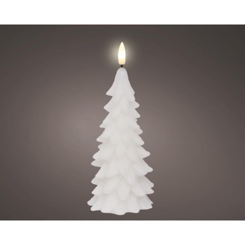 CANDELA LED FORMA ALBERO BIANCO H.19.3 D.8